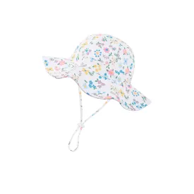 Wide Brim Baby Sun Hat in Petal Play